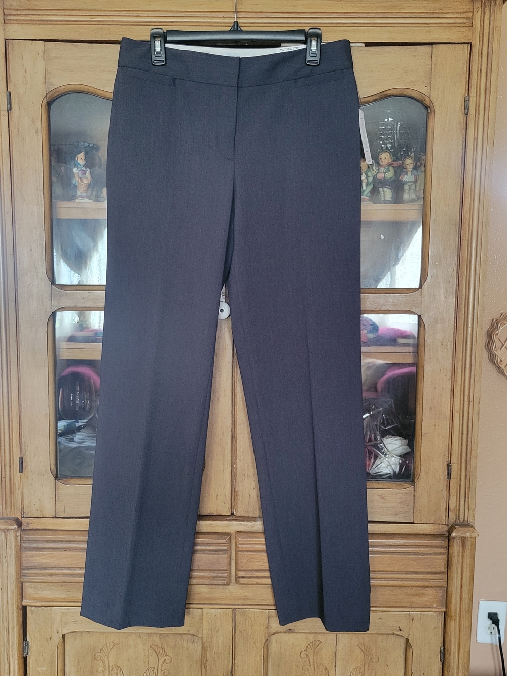 Liz Claiborne Audra Straight-Leg Dress Pants in Charcoal